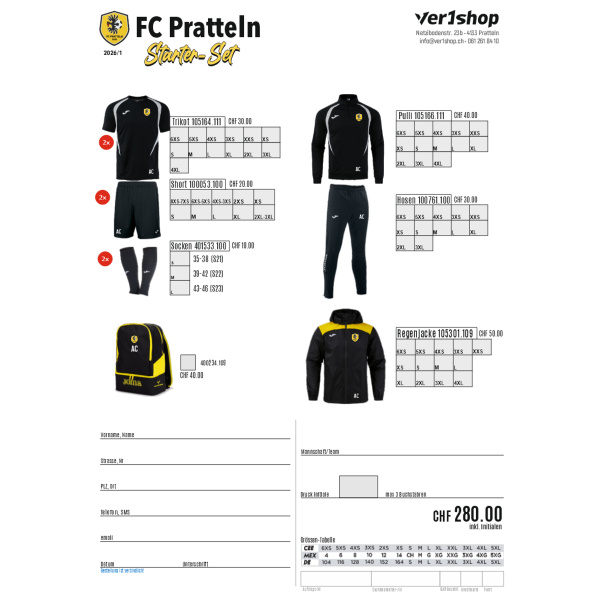 FC Pratteln Starter-Set Miniaturansicht